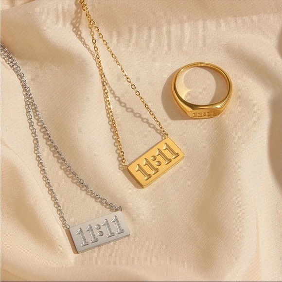 ⭐️ NEW 11:11 Angel Number Chain Necklace Silver or Gold Necklaces - Picture 4 of 10